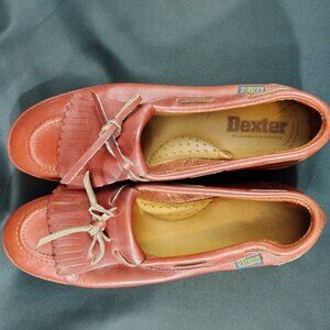 Vintage Dexter Brown Leather Loafers with Fringe & Bow | Women’s Size 8 | Classi